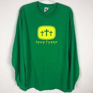 XL John 3:16 Green Long Sleeve Tee